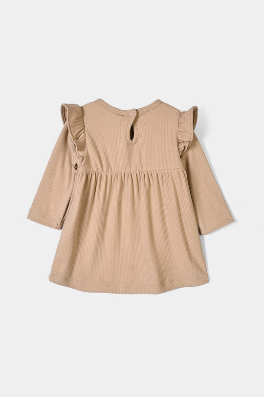 Infant Girls Ottoman 2Pcs Suit -BROWN