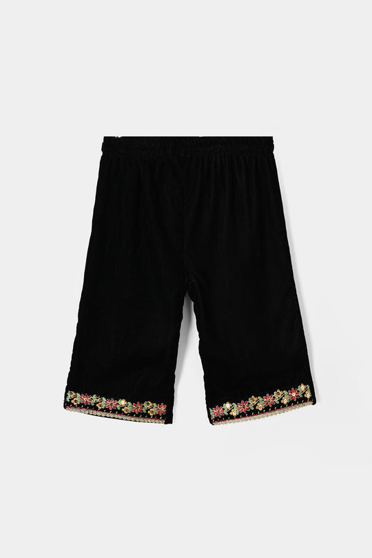Infant Girls Velvet 2Pcs Dilnaz - BLACK