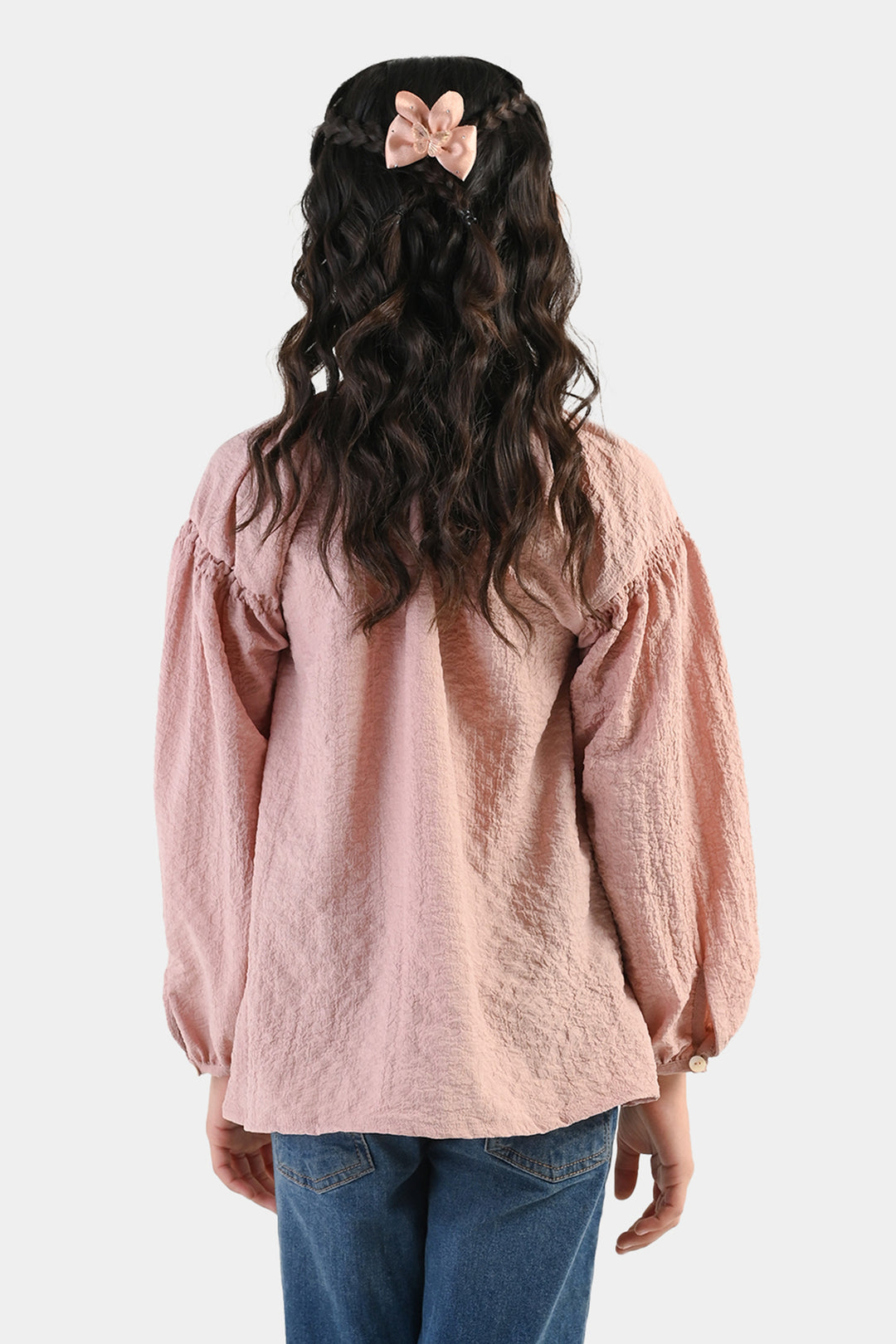 Girls Polyester Casual Top Rose