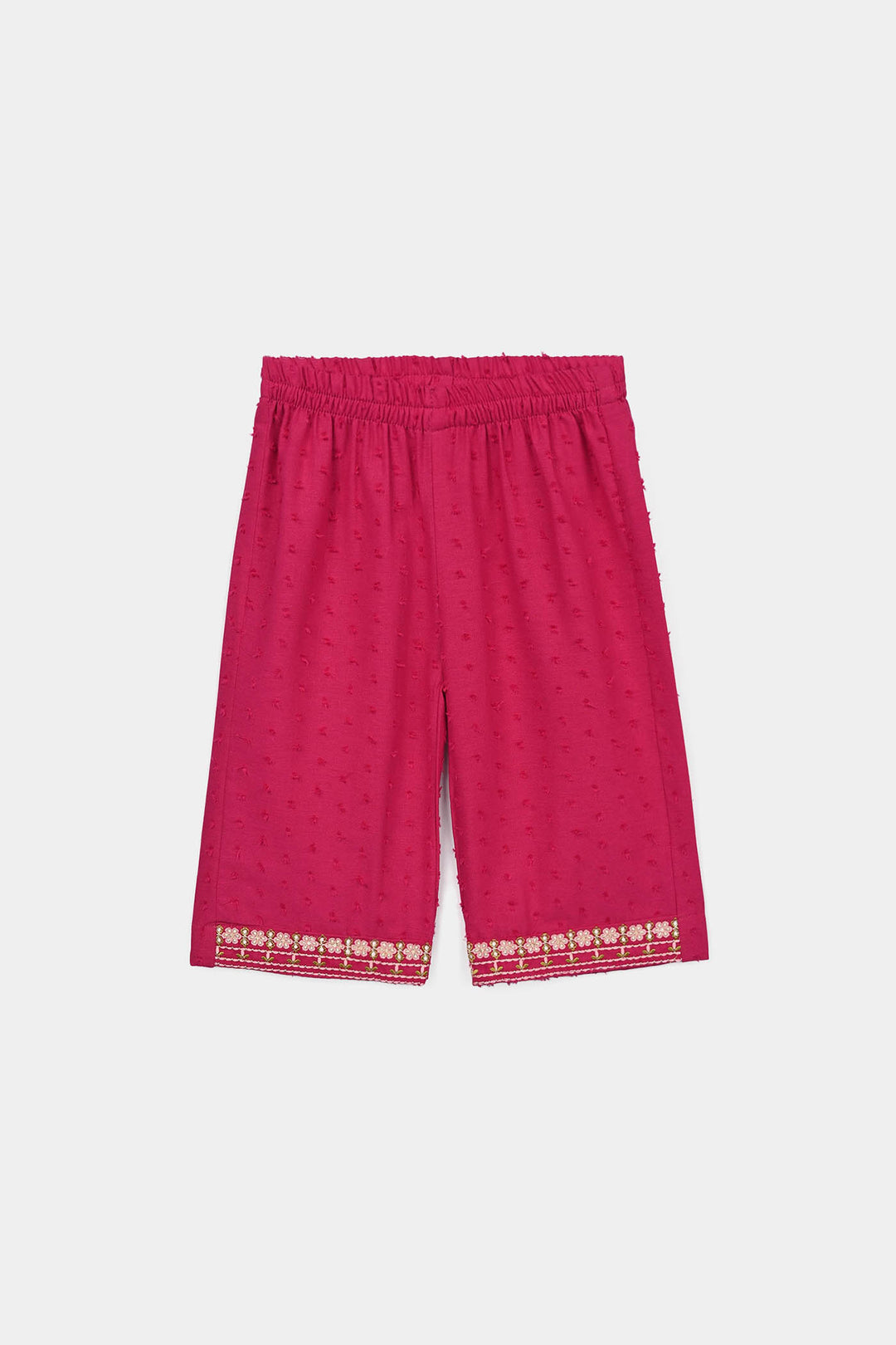 Infant Girls Cotton Brochia 2 Pcs Elegant - Bright Pink