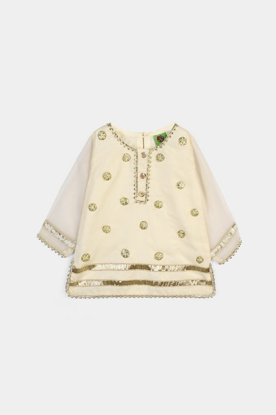 Infant Girls Chiffon 2Pcs Sona-Cream