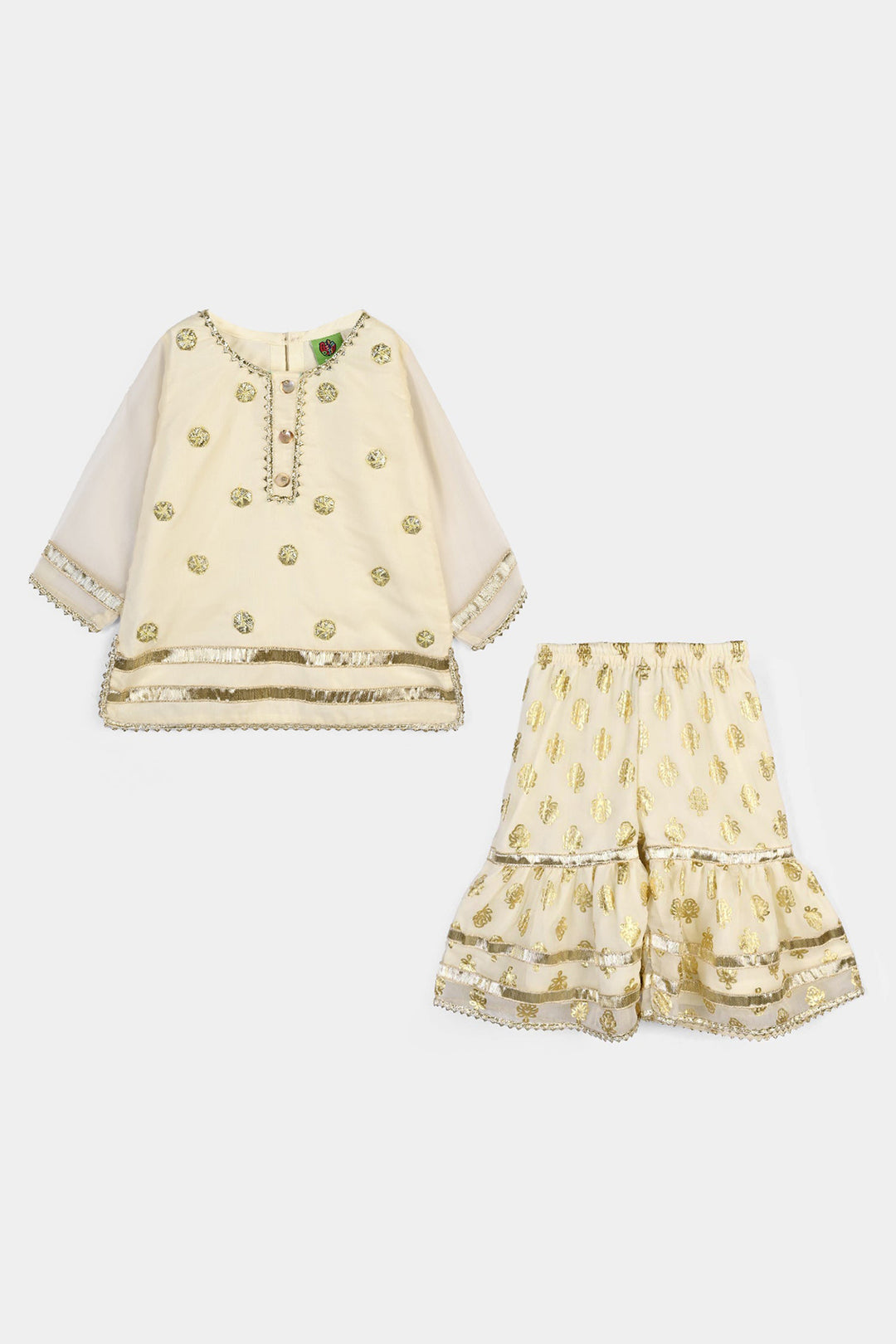 Infant Girls Chiffon 2Pcs Sona-Cream
