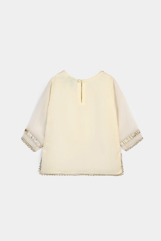 Infant Girls Chiffon 2Pcs Sona-Cream
