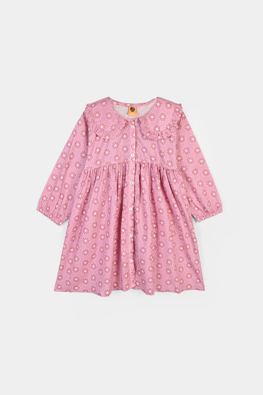 Girls Cotton Casual Frock Groovy