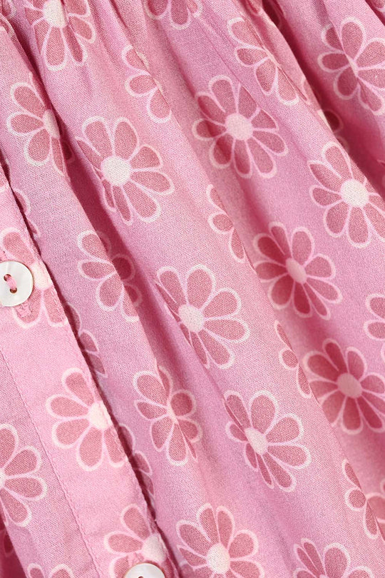 Girls Cotton Casual Frock Groovy