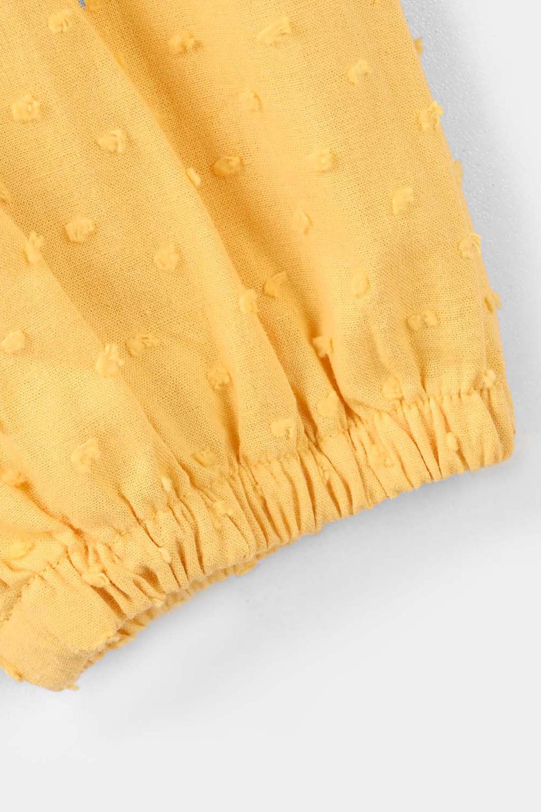 Girls Cotton Brochia Embroidered Top Sunny - Yellow