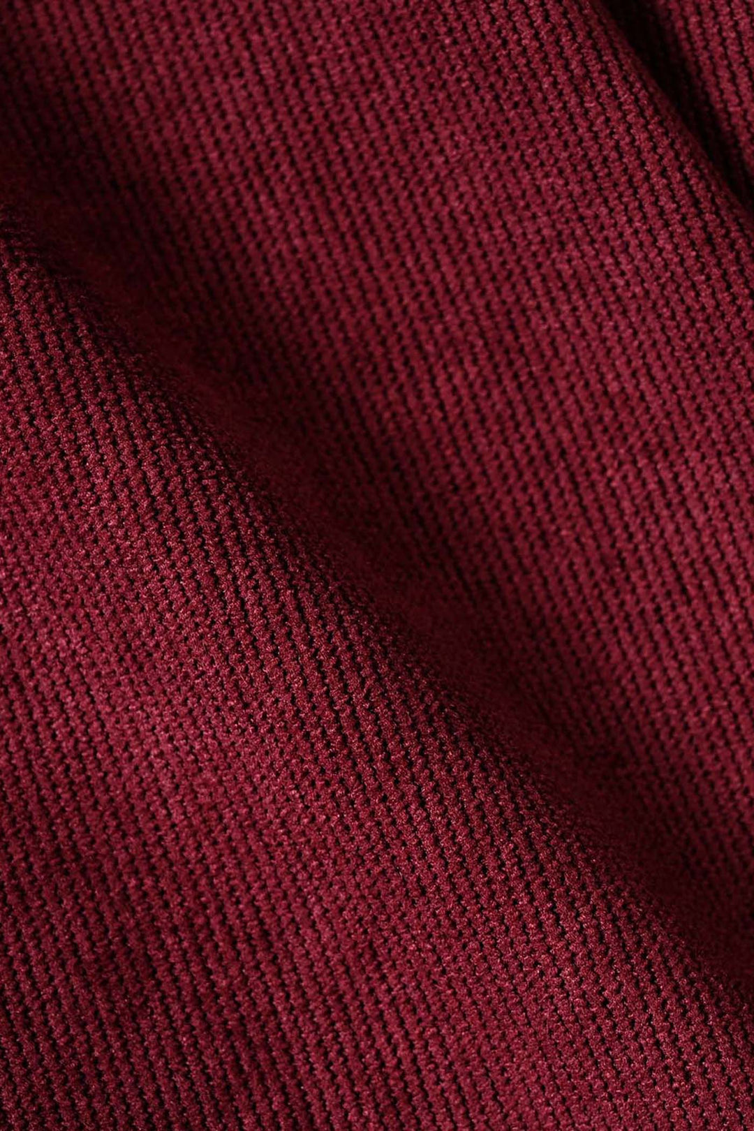 Girls Corduroy Emb Top Ruffle Collar-MAROON