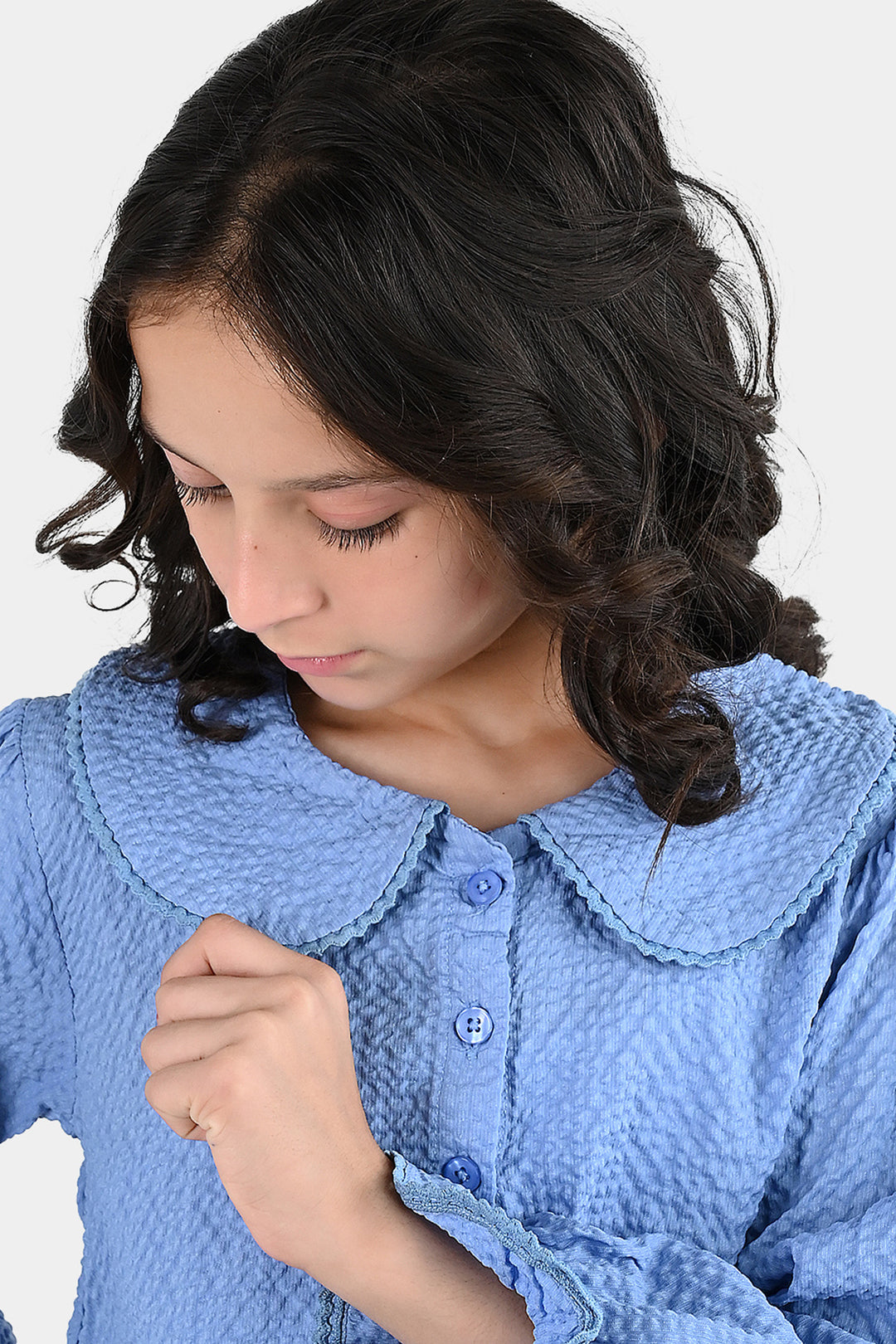Girls Polyester Co-Ord Set Breeze - Steel Blue