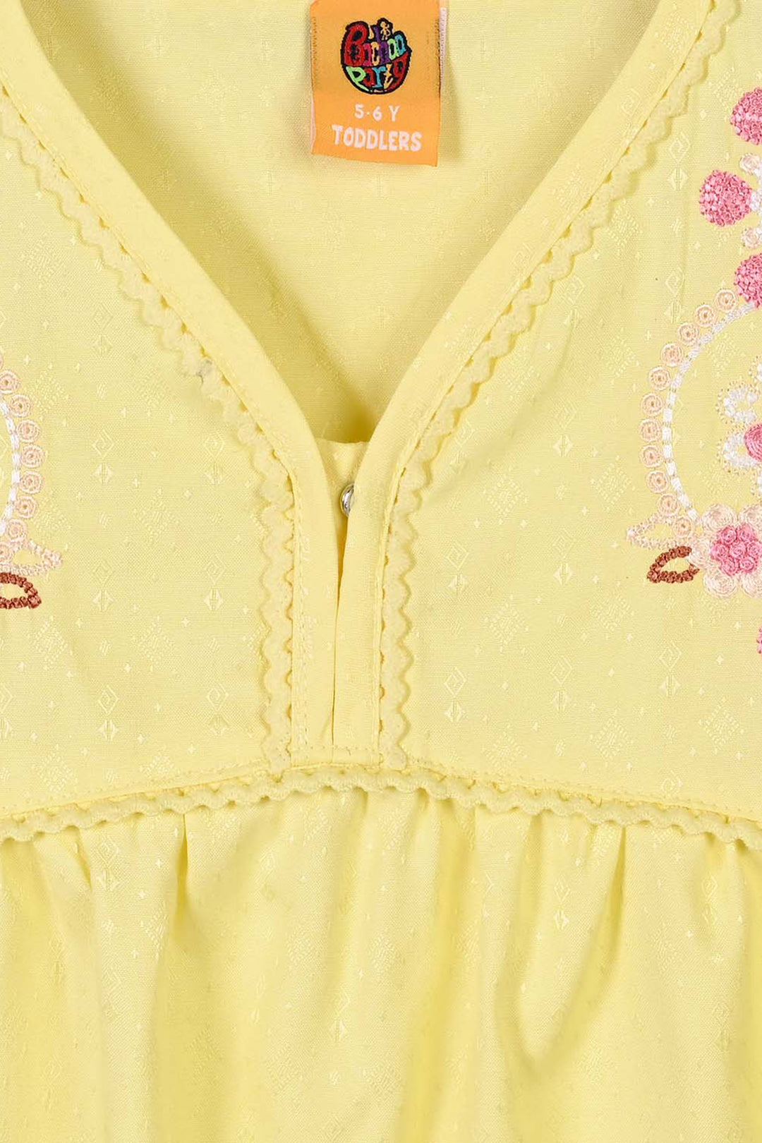 Girls Jacquard Emb Top Meadow-Yellow