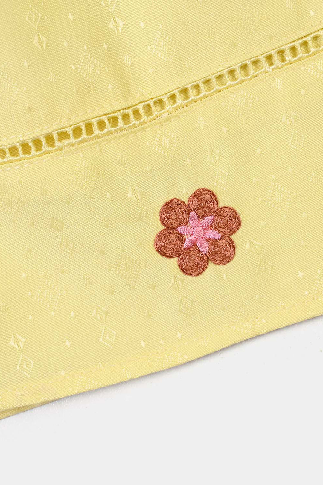 Girls Jacquard Emb Top Meadow-Yellow
