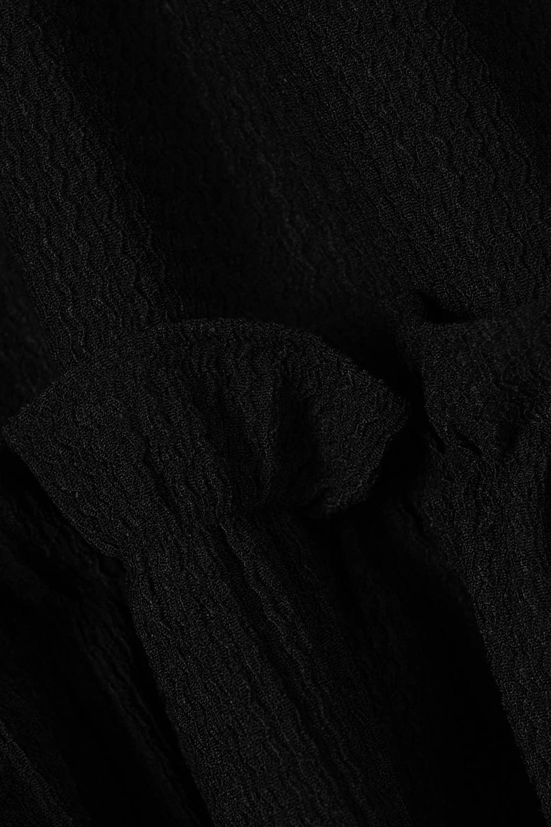 Girls Poly Crinkle Casual Frock Beauty - BLACK
