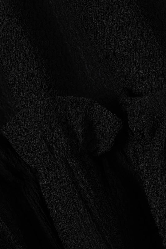 Girls Poly Crinkle Casual Frock Beauty - BLACK
