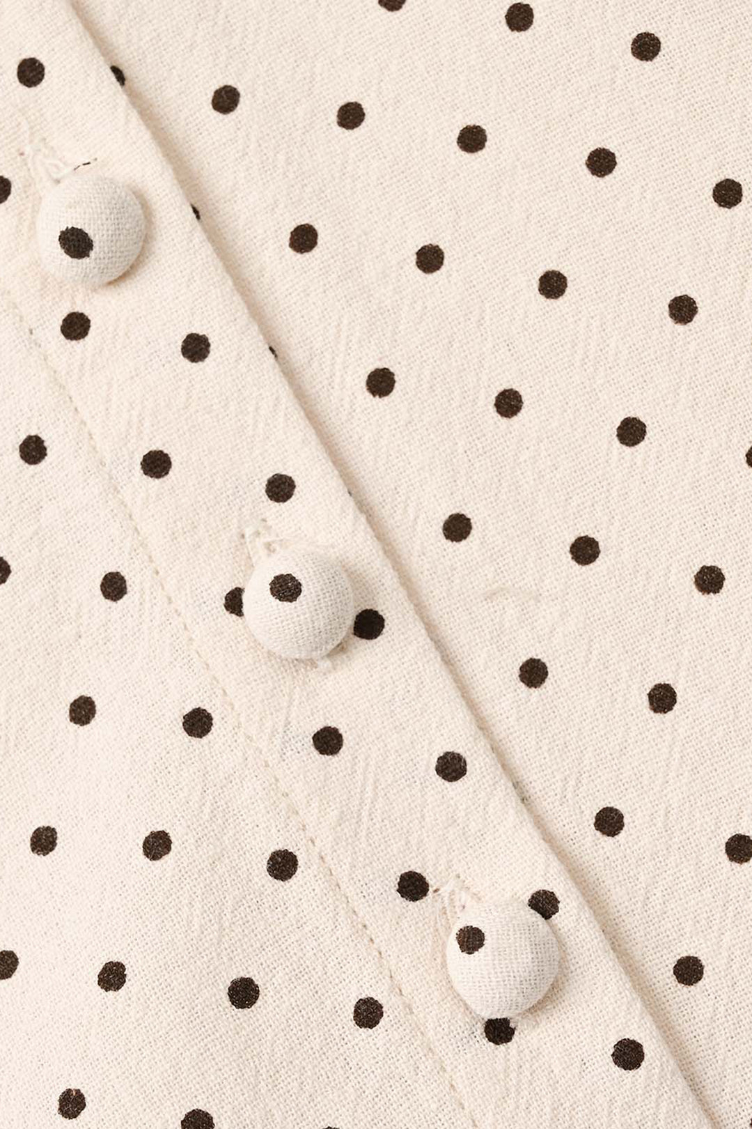 Infant Girls Polyester Embroidered Top Polka Dot - Off White