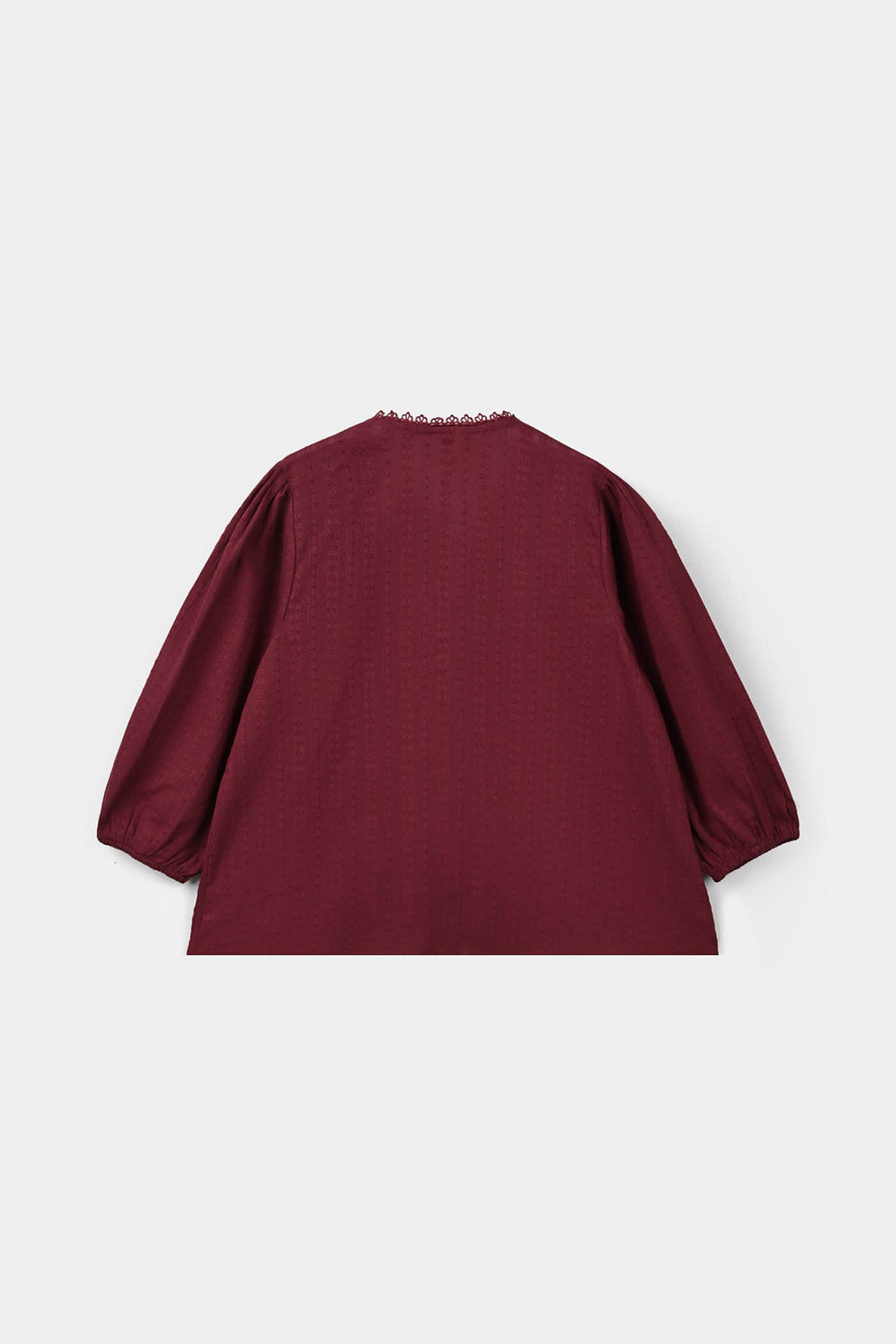 Girls Jacquard Casual Top Dove - Maroon