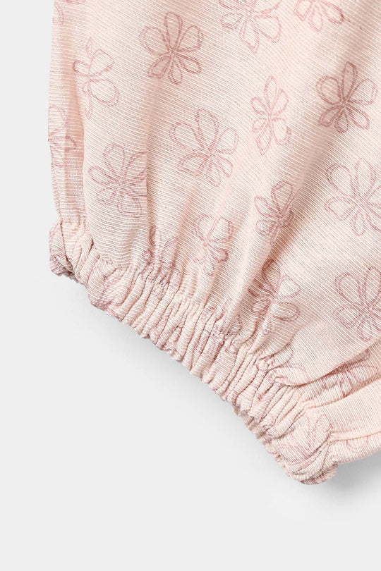 Girls Polyester Co-ord Set Cheese Cake - Dull Pink
