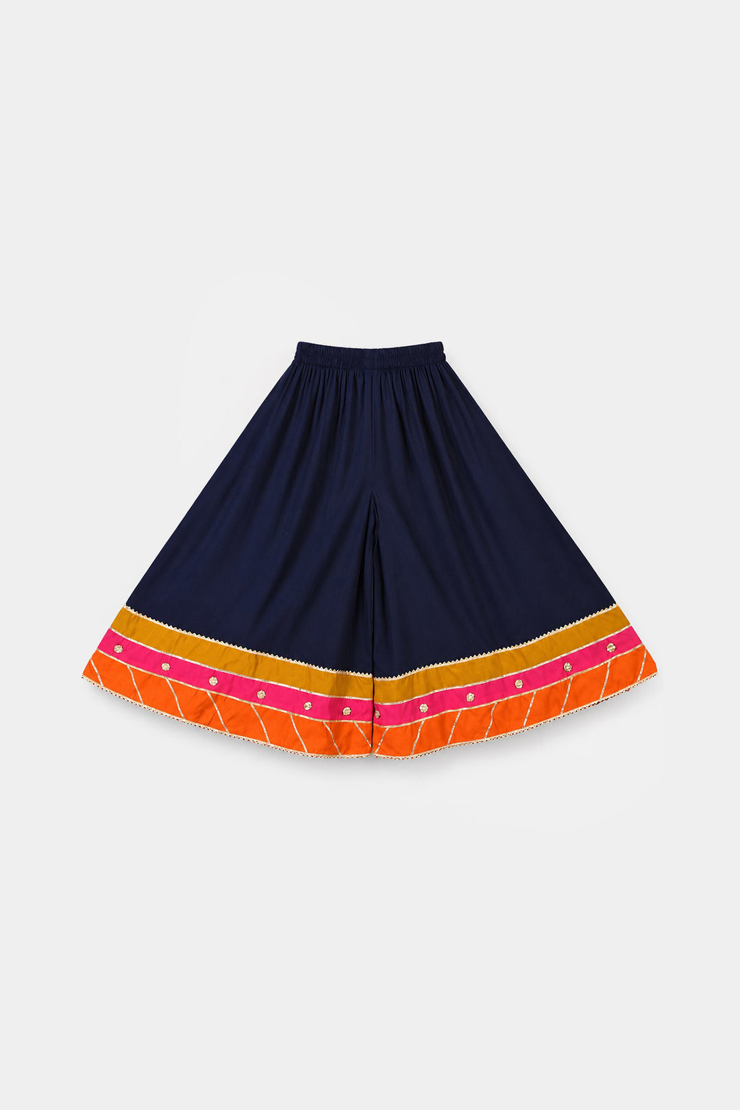 Girls Raw Silk 3Pcs Shah Noor-Navy Blue