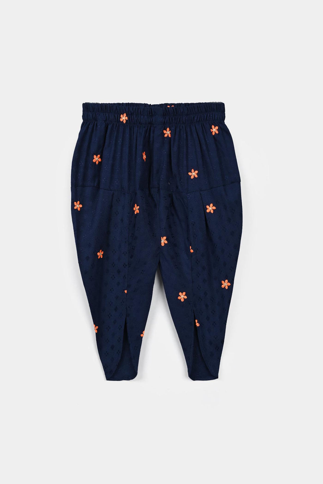 Infant Girls Jacquard Emb 2Pcs Adorable - Navy Blue