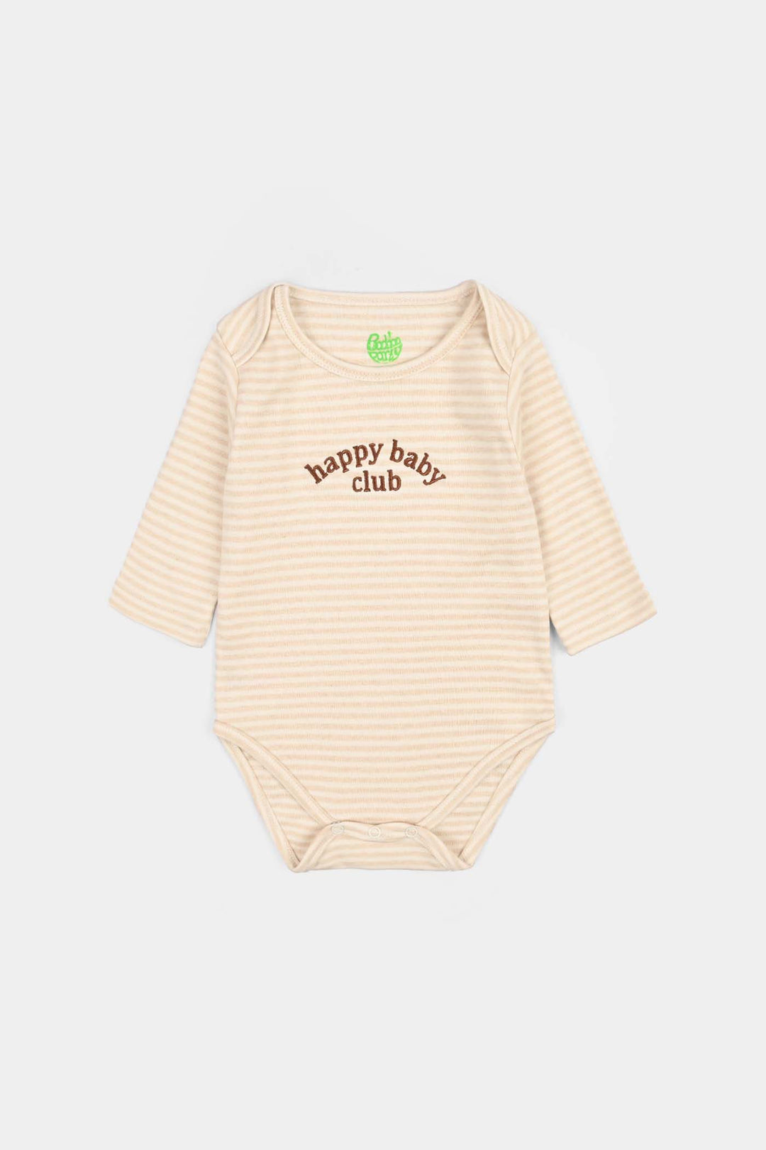Infant Unisex Yarn Dyed Basic Romper Baby Club-Off.White
