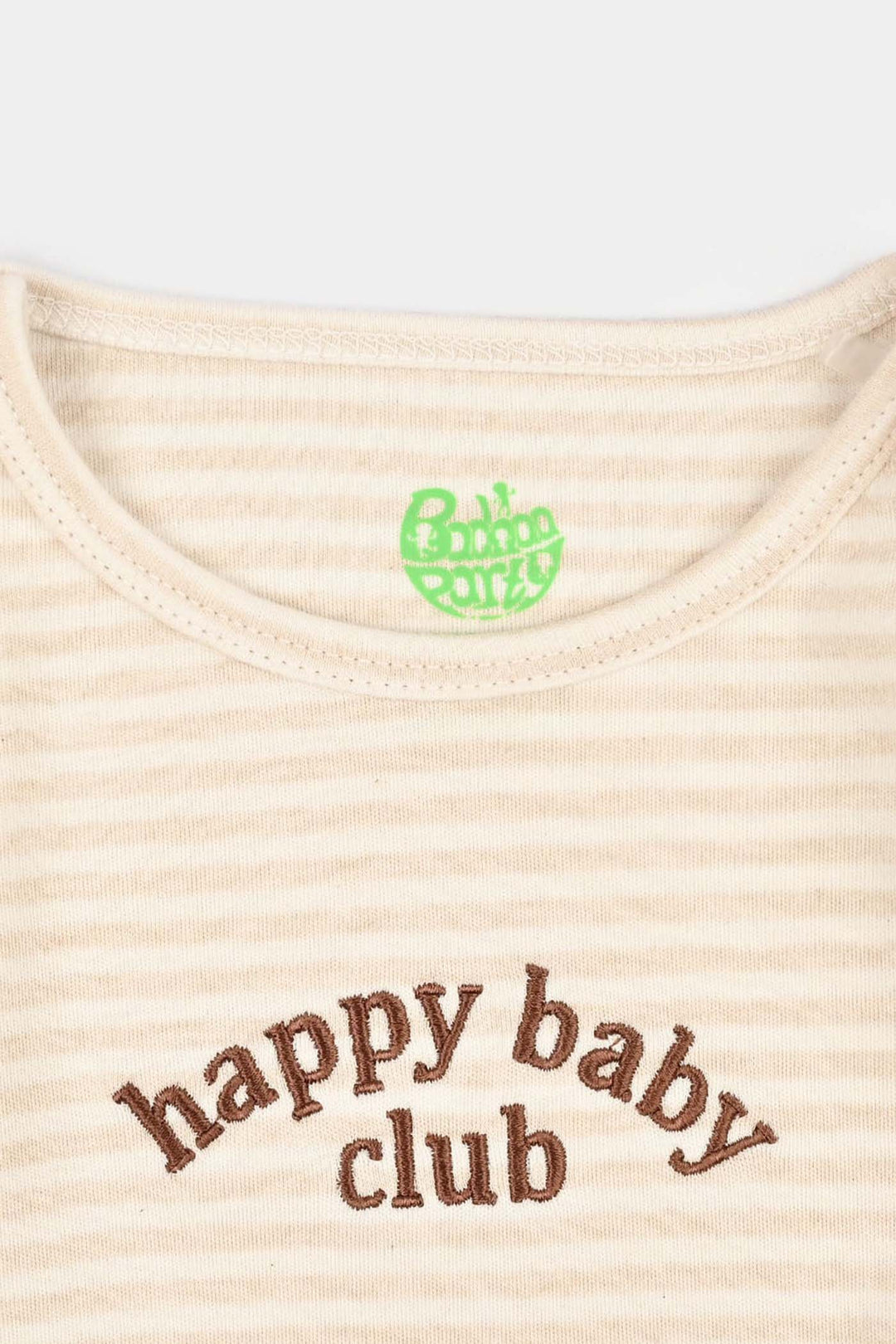 Infant Unisex Yarn Dyed Basic Romper Baby Club-Off.White
