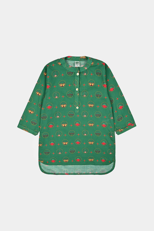 Girls Cotton Rang-e-Azadi 2-Piece Suit – Green