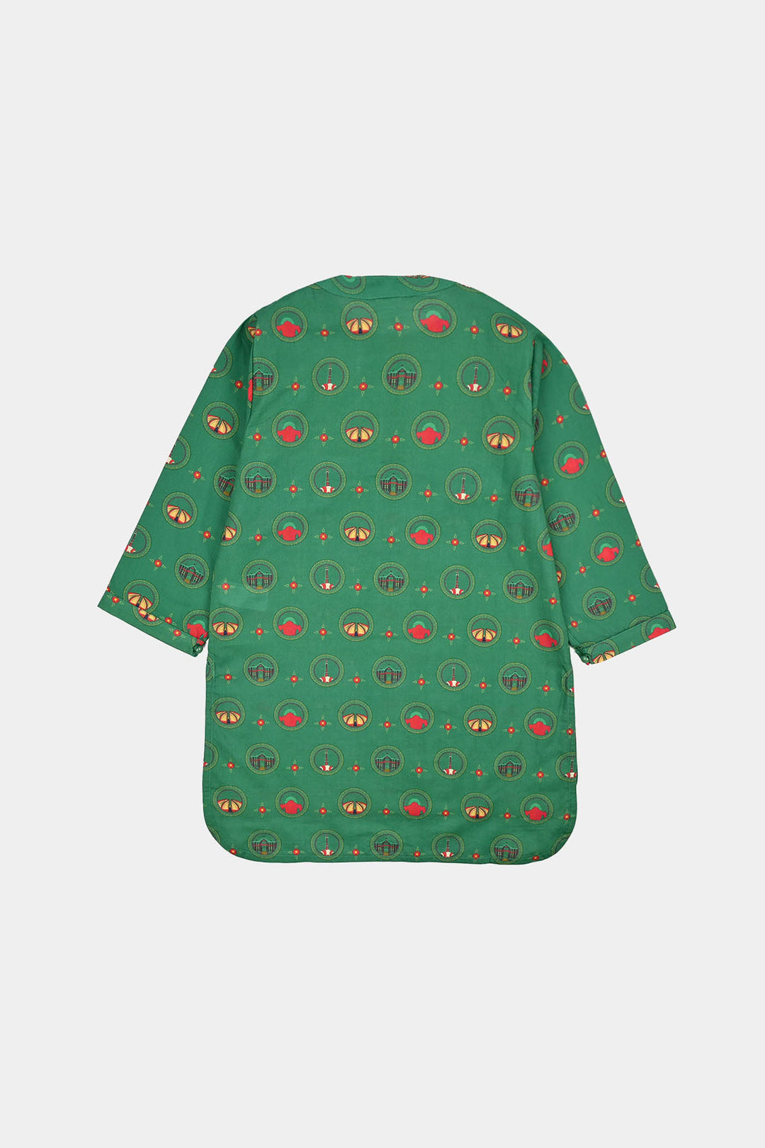 Girls Cotton Rang-e-Azadi 2-Piece Suit – Green