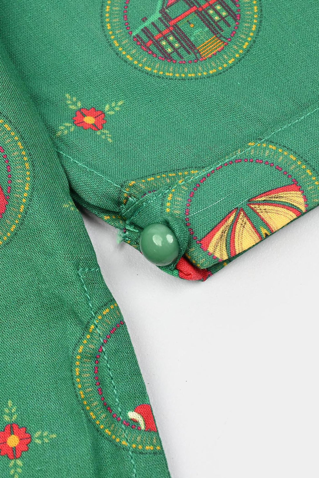 Girls Cotton Rang-e-Azadi 2-Piece Suit – Green