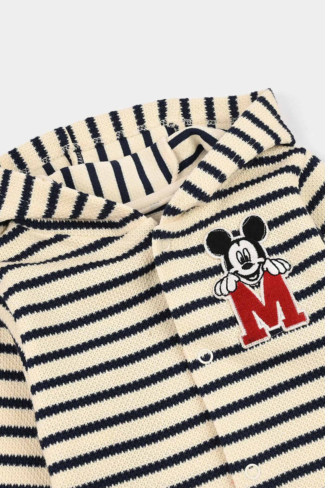 Infant Boys Yarn Dyed Rib Knitted Romper- Stripes