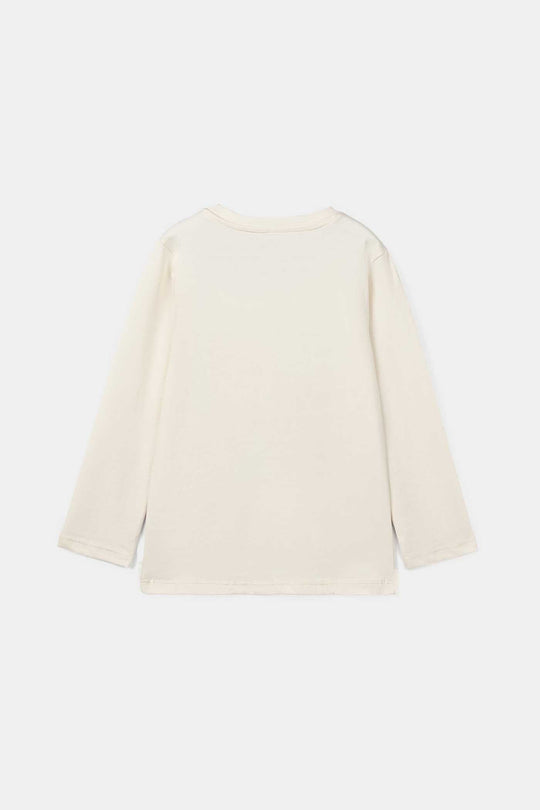 Girls Cotton Jersey T-Shirt London - Off White