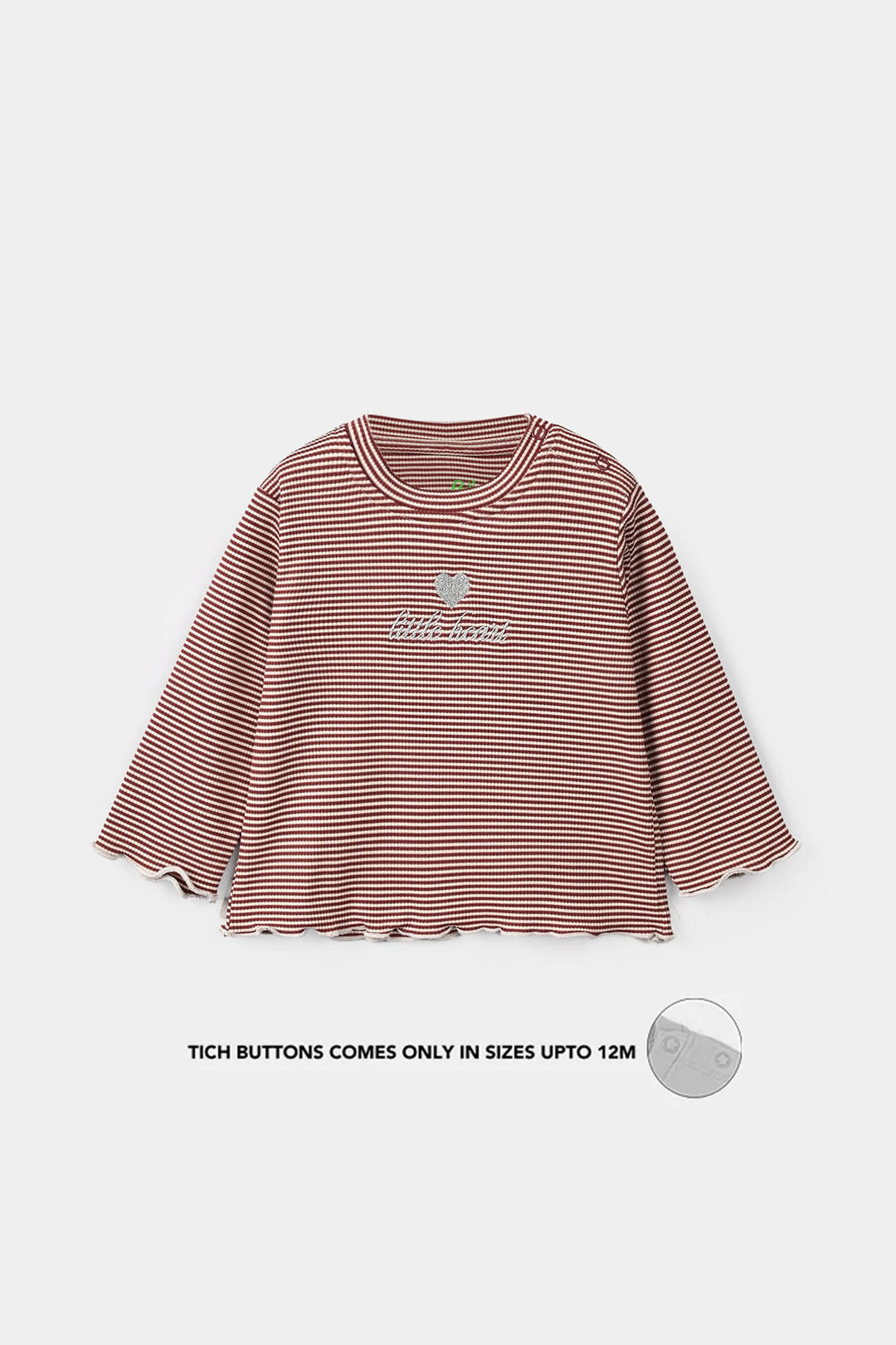 Infant Girls Rib T-Shirt Little Heart