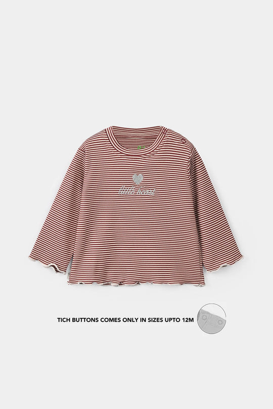 Infant Girls Rib T-Shirt Little Heart