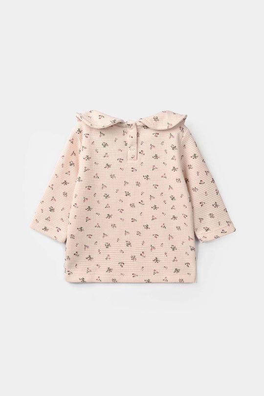 Infant Girls Rib T-Shirt Golden Hour - Off White