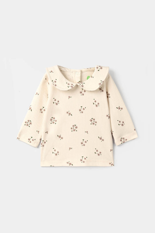 Infant Girls Rib T-Shirt BLOOM-OFF