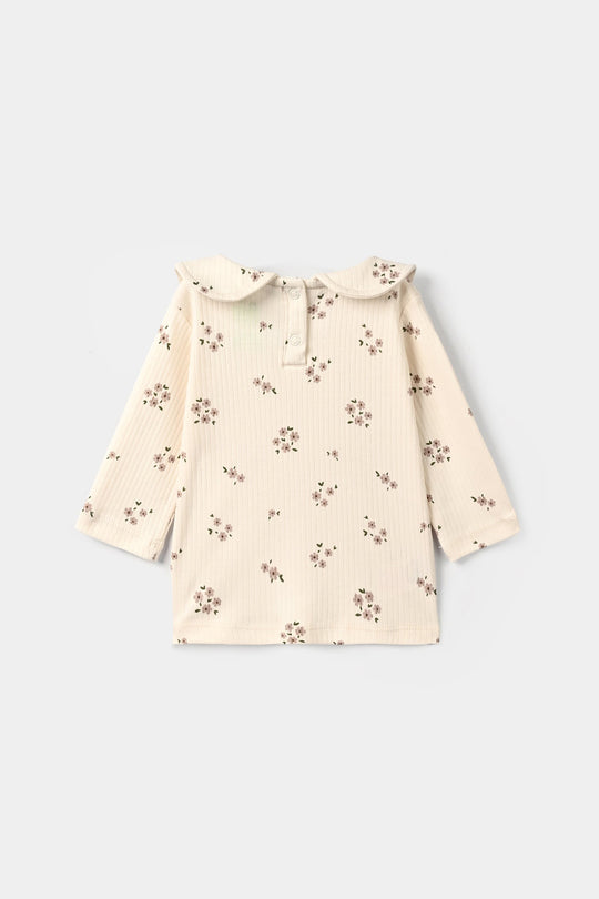 Infant Girls Rib T-Shirt BLOOM-OFF
