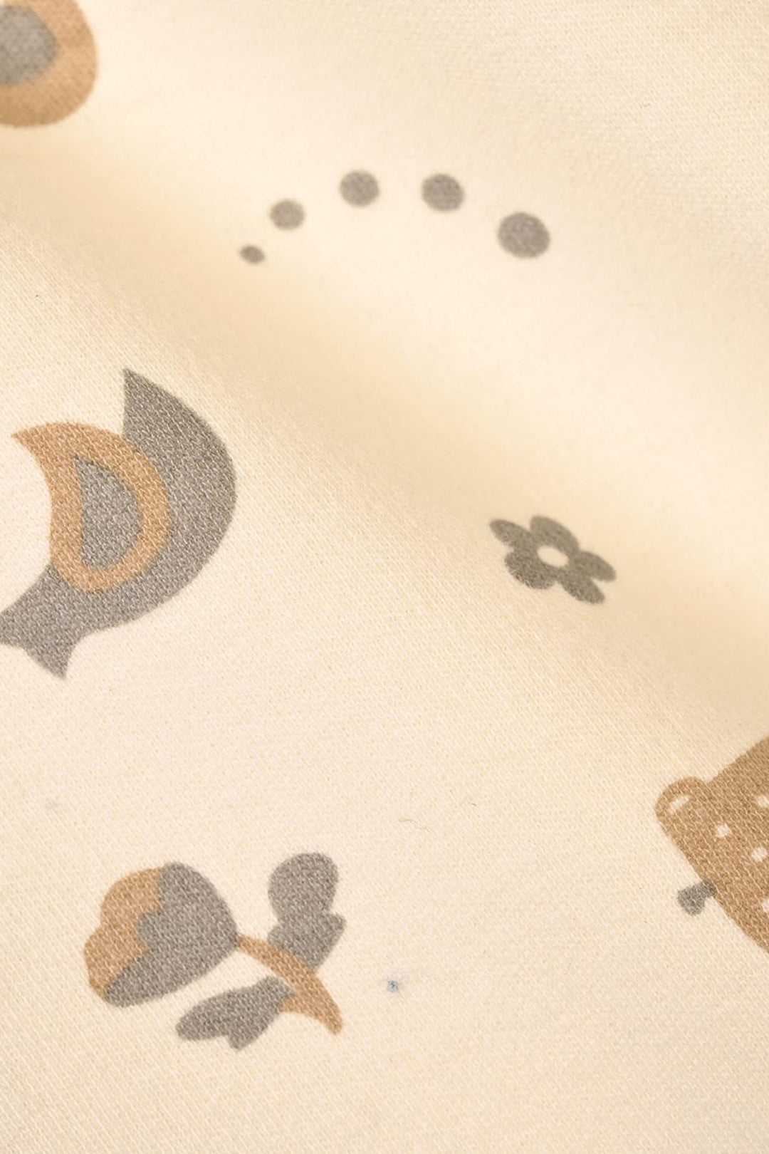 Infant Girls Interlock T-Shirt FLORAL - Cream
