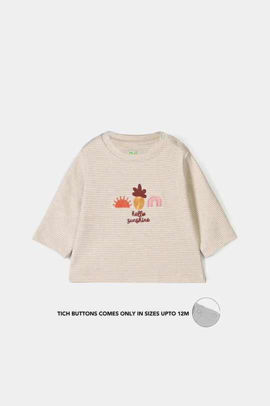 Infant Girls Yarn Dyed T-Shirt HELLO SUNSHINE