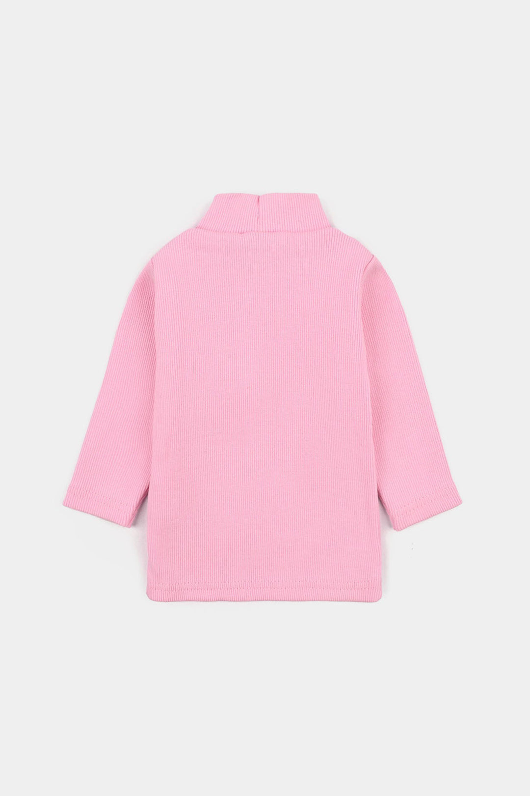 Infant Girls 2x1 Rib Turtle Neck - Pink