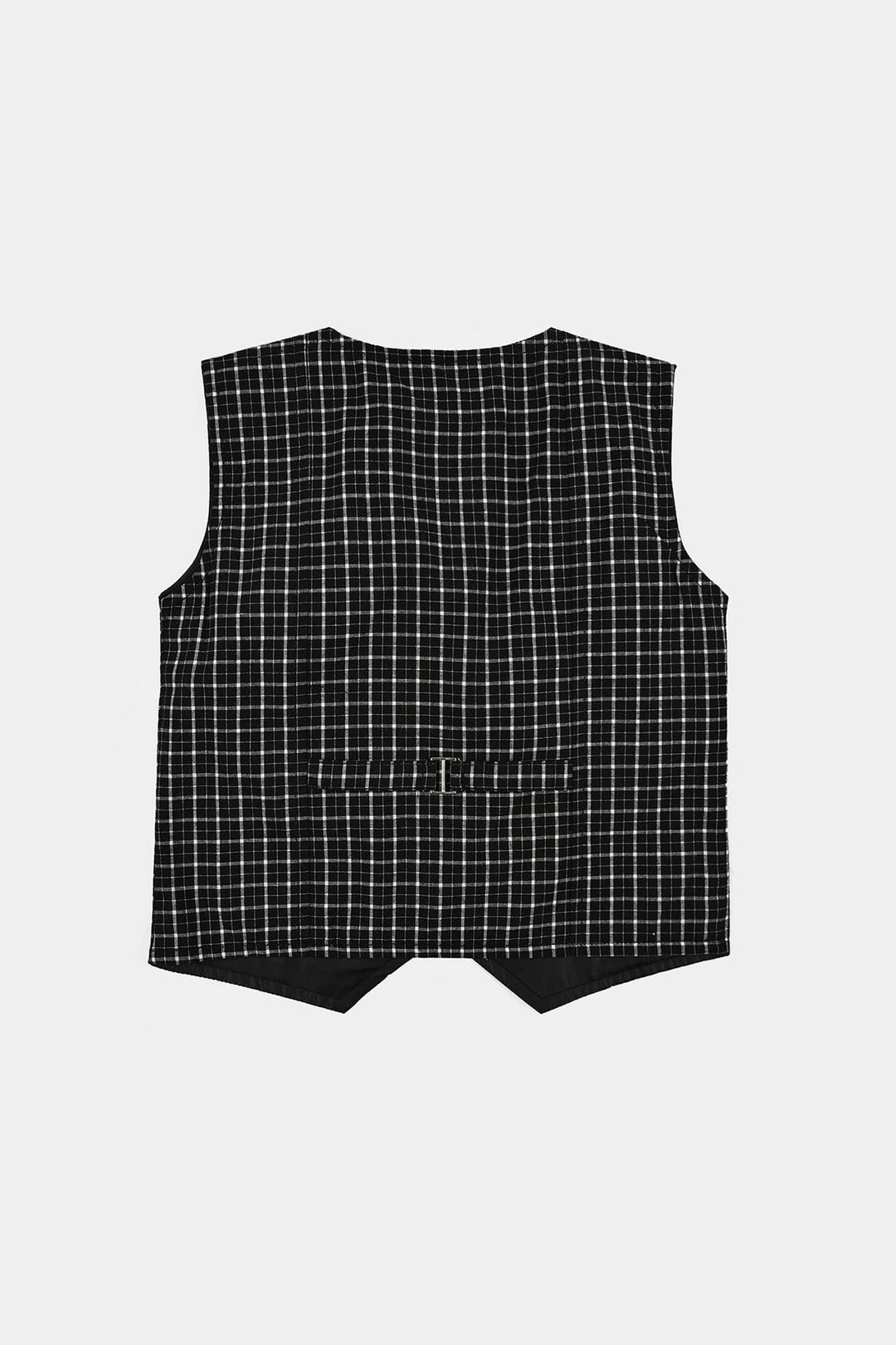 Boys Yarn Dyed 3PC Suit-Checkered - BLACK