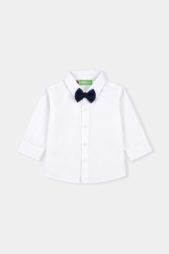 Infant Boys Poly Cotton Suit Dapper- Navy/White