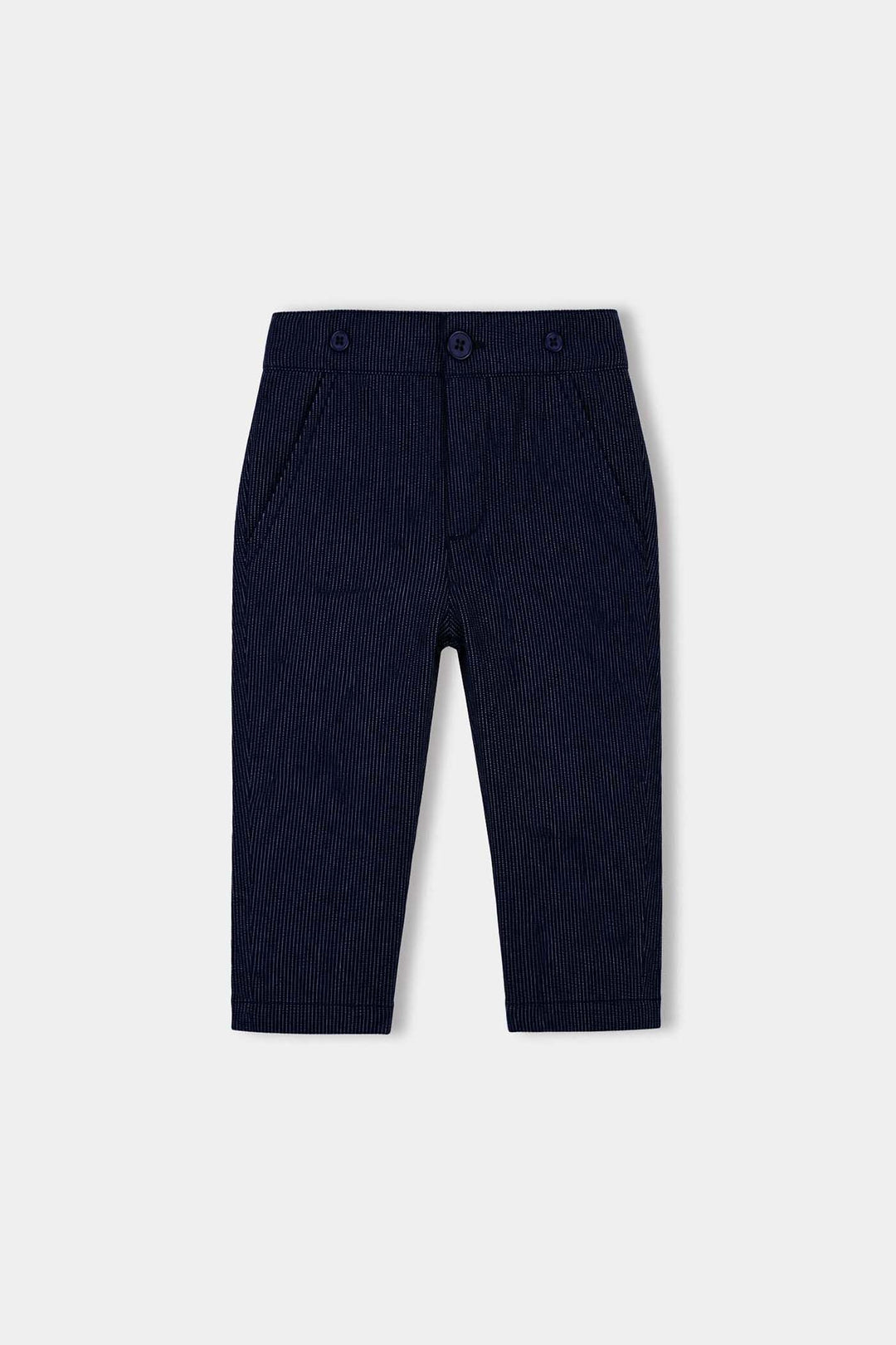 Infant Boys Poly Cotton Suit Dapper- Navy/White