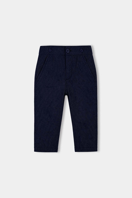 Infant Boys Poly Cotton Suit Dapper- Navy/White