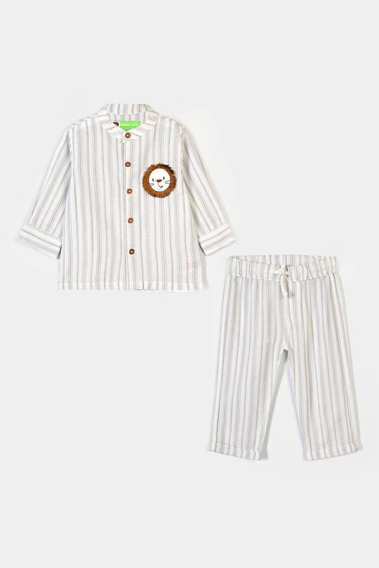 Infant Boys Jacquard Suit Little One - Stripes