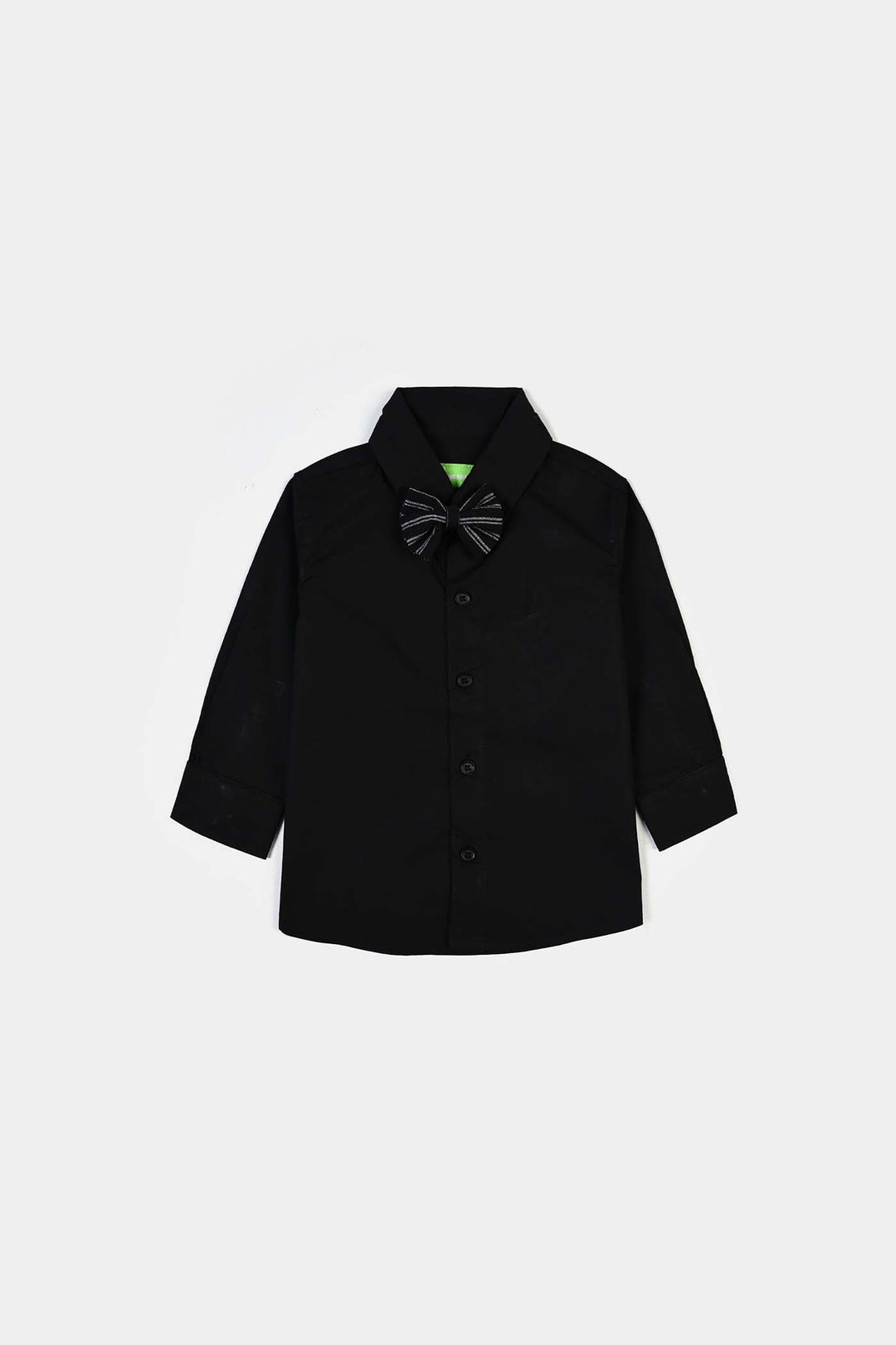 Infant Boys Yarn Dyed Suit-Linear-BLACK