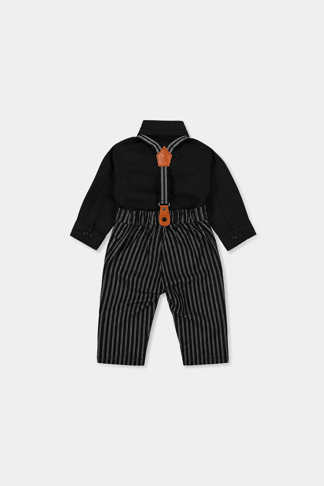 Infant Boys Yarn Dyed Suit-Linear-BLACK