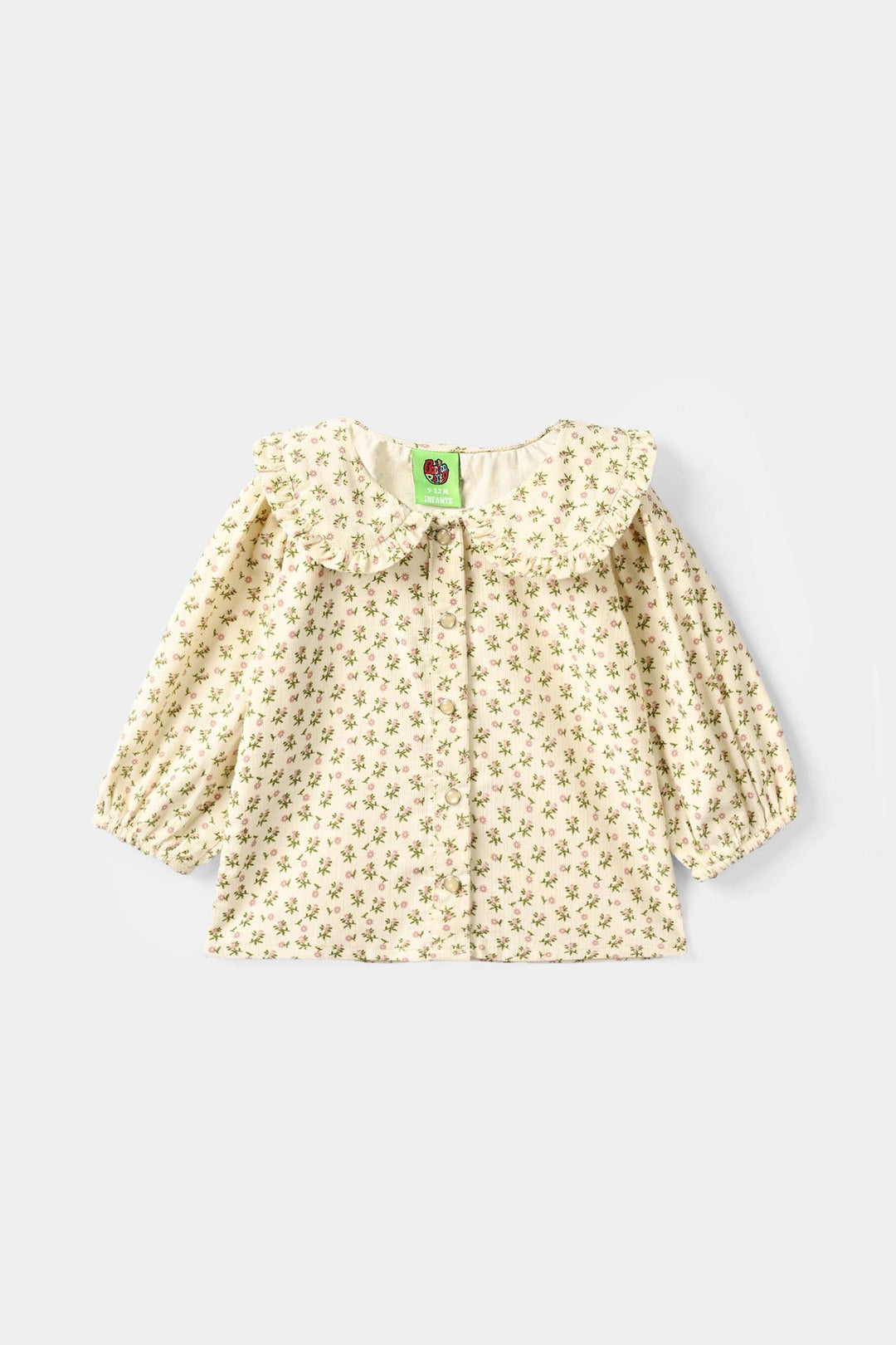 Infant Girls Poly Cotton 2 Pc Suit - Cherry Blossom - Cream