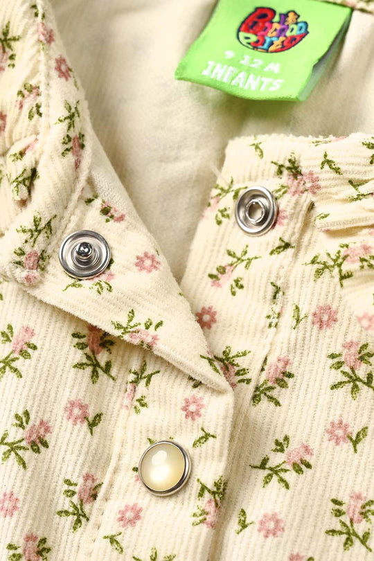 Infant Girls Poly Cotton 2 Pc Suit - Cherry Blossom - Cream