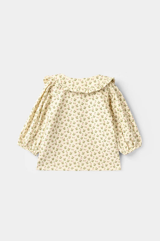 Infant Girls Poly Cotton 2 Pc Suit - Cherry Blossom - Cream