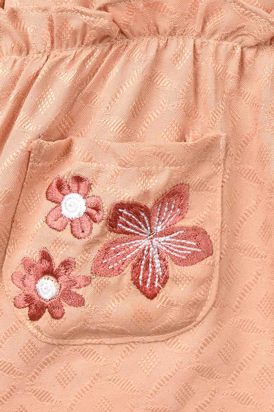Infant Girls Jacquard 2 Pc Suit Blush - Peach