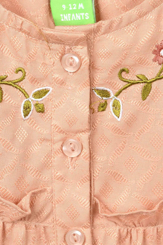 Infant Girls Jacquard 2 Pc Suit Blush - Peach