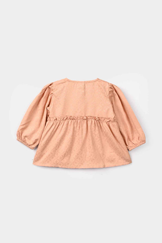 Infant Girls Jacquard 2 Pc Suit Blush - Peach