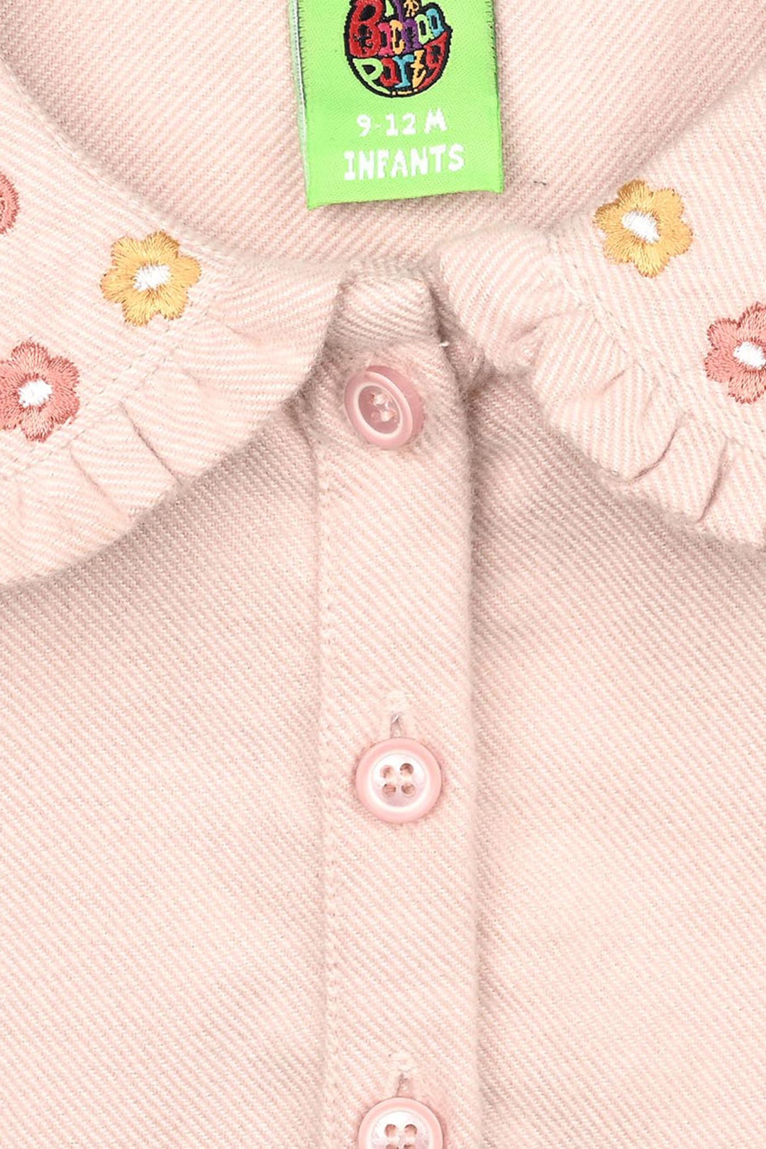 Infant Girls Flannel 2 Pc Suit - Butterfly - Light Pink